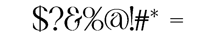 Aorytha Regular Font OTHER CHARS