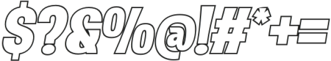 AOOLAN Outline Slant otf (400) Font OTHER CHARS