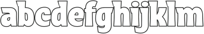 AOOLAN Outline otf (400) Font LOWERCASE
