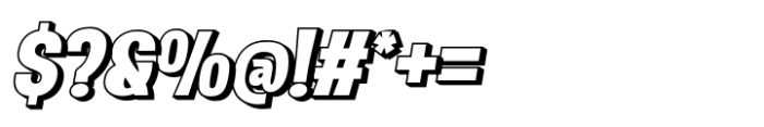 Aoolan Shadow Slant Font OTHER CHARS