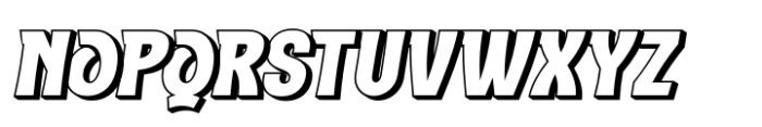 Aoolan Shadow Slant Font UPPERCASE