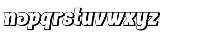 Aoolan Shadow Slant Font LOWERCASE