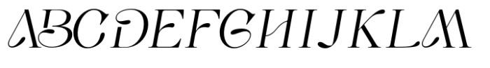 Aoora Italic Font UPPERCASE