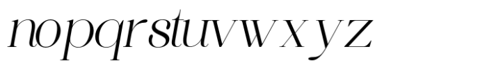 Aoora Italic Font LOWERCASE