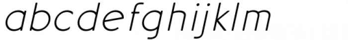 Aotani Thin Italic Font LOWERCASE