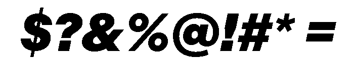 Aptos Heavy Italic Font OTHER CHARS