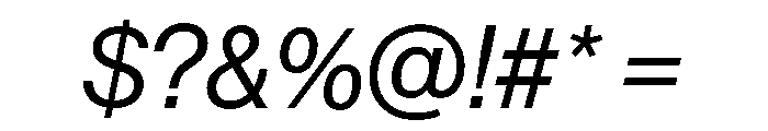 Aptos Medium Italic Font OTHER CHARS