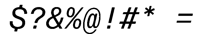 Aptos Mono Medium Italic Font OTHER CHARS