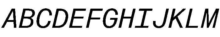 Aptos Mono Medium Italic Font UPPERCASE