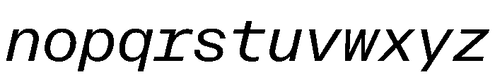 Aptos Mono Medium Italic Font LOWERCASE