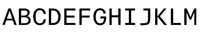 Aptos Mono Regular Font UPPERCASE