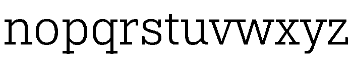 Aptos Slab Light Font LOWERCASE
