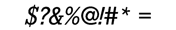 Aptos Slab Medium Italic Font OTHER CHARS