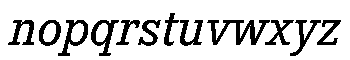 Aptos Slab Medium Italic Font LOWERCASE