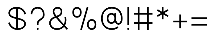 Aperta Regular Font OTHER CHARS