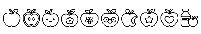 Apples Regular Font OTHER CHARS