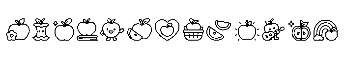 Apples Regular Font UPPERCASE