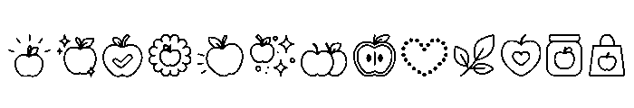 Apples Regular Font UPPERCASE