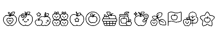 Apples Regular Font LOWERCASE