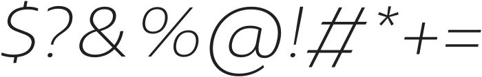 Apacible ExtraLight Italic otf (200) Font OTHER CHARS