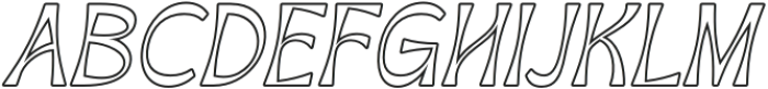 Apagah Reverse Italic Outline otf (400) Font UPPERCASE