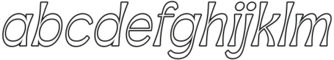 Apagah Reverse Italic Outline otf (400) Font LOWERCASE