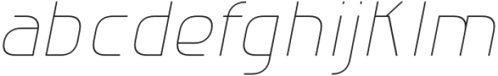 Apocalyptic Thin Italic otf (100) Font LOWERCASE