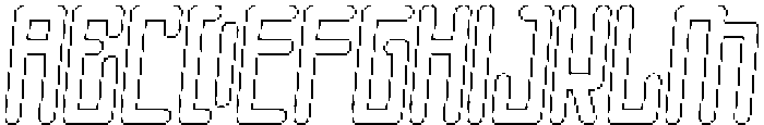 Apollon Circular Outline Italic otf (400) Font UPPERCASE
