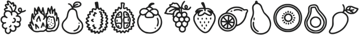 Apple Fruit Illustration Regular otf (400) Font UPPERCASE