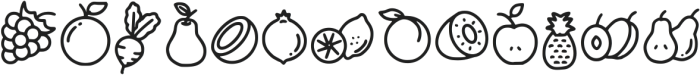 Apple Fruit Illustration Regular otf (400) Font LOWERCASE