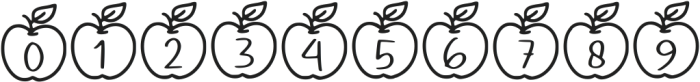 Apple Fruit Regular otf (400) Font OTHER CHARS