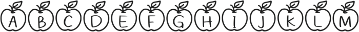Apple Fruit Regular otf (400) Font UPPERCASE