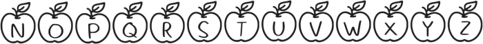 Apple Fruit Regular otf (400) Font UPPERCASE