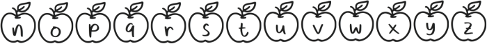 Apple Fruit Regular otf (400) Font LOWERCASE