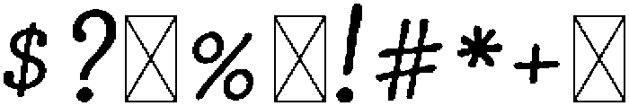 AppleOrchardBold Regular otf (700) Font OTHER CHARS