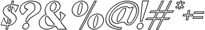 April Monde Outline Italic otf (400) Font OTHER CHARS