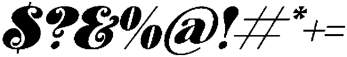 Aprohite Italic otf (400) Font OTHER CHARS