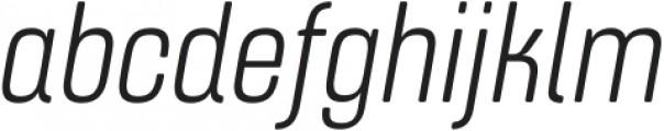 ApronSoft Condensed Light Italic otf (300) Font LOWERCASE