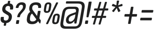 ApronSoft Condensed Regular Italic otf (400) Font OTHER CHARS