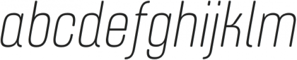 ApronSoft Condensed Thin Italic otf (100) Font LOWERCASE