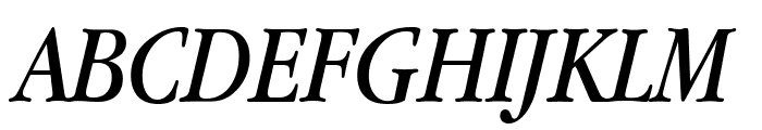 Apple Garamond Italic Font UPPERCASE