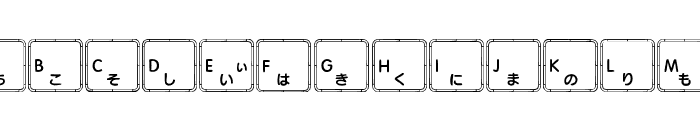 Apple Japanese Keyboard Font LOWERCASE