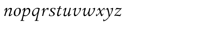 Apollo Italic Font LOWERCASE