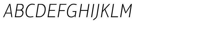 Aptifer Sans Thin Italic Font UPPERCASE