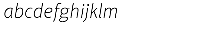 Aptifer Sans Thin Italic Font LOWERCASE