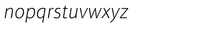 Aptifer Sans Thin Italic Font LOWERCASE