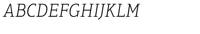 Aptifer Slab Thin Italic Font UPPERCASE