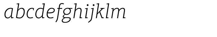 Aptifer Slab Thin Italic Font LOWERCASE