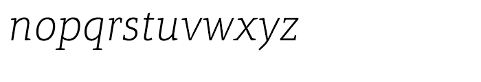 Aptifer Slab Thin Italic Font LOWERCASE