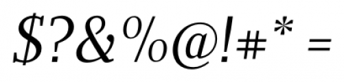 Apud Roman Italic Font OTHER CHARS